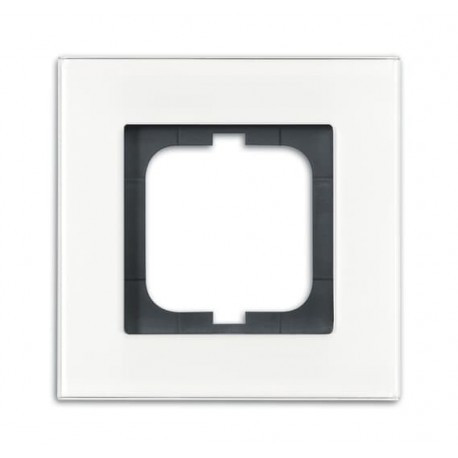 Рамка 1-а ABB Busch Jaeger Carat біле скло (1721-811)