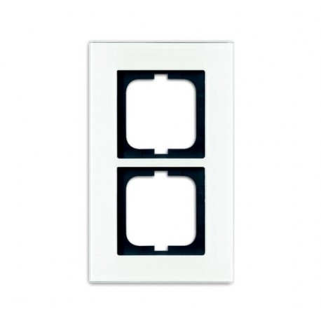 Рамка 2-а ABB Busch Jaeger Carat біле скло (1722-811)