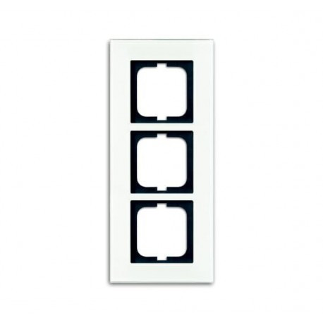 Рамка 3-а ABB Busch Jaeger Carat біле скло (1723-811)
