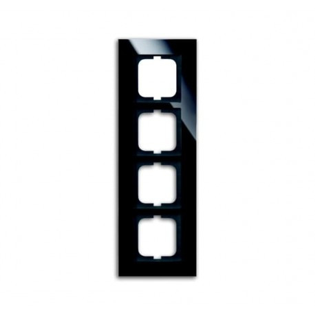 Рамка 4-а ABB Busch Jaeger Carat чорне скло (1724-825)