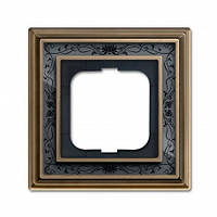 Рамка 1-а ABB Busch Jaeger ДИНАСТІЯ латунь ант/ч. росп. (1721-843-500)
