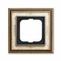 Рамка 1-а ABB Busch Jaeger ДИНАСТІЯ латунь ант/б.росп. (1721-846-500)