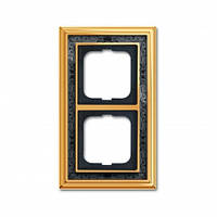 Рамка 2-а ABB Busch Jaeger ДИНАСТІЯ латунь пол/ч. росп. (1722-833-500)