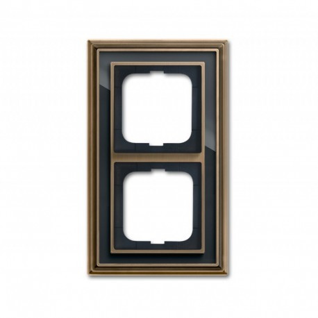 Рамка 2-а ABB Busch Jaeger ДИНАСТІЯ латунь ант./антр. (1722-845-500)
