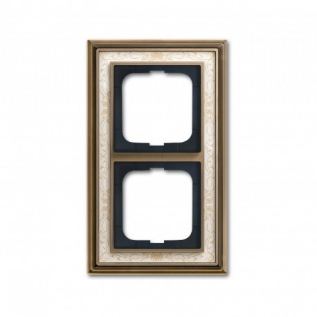 Рамка 2-а ABB Busch Jaeger ДИНАСТІЯ латунь ант/б.росп. (1722-846-500)