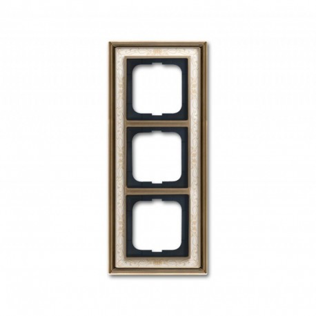 Рамка 3-а ABB Busch Jaeger ДИНАСТІЯ латунь ант/б.росп. (1723-846-500)