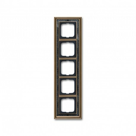 Рамка 5-а ABB Busch Jaeger ДИНАСТІЯ латунь ант/ч. росп. (1725-843-500)
