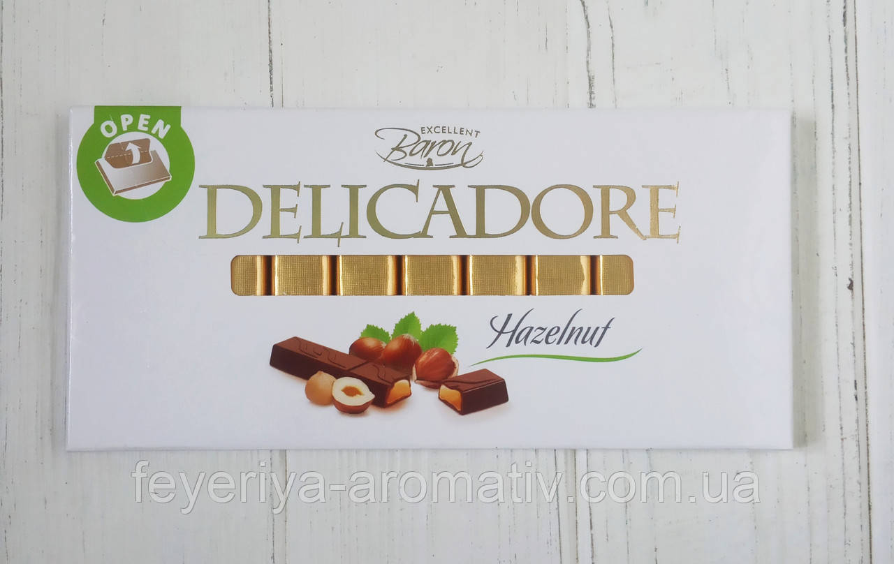 Шоколад молочный DelicaDore Huzelnut 200 г Польша