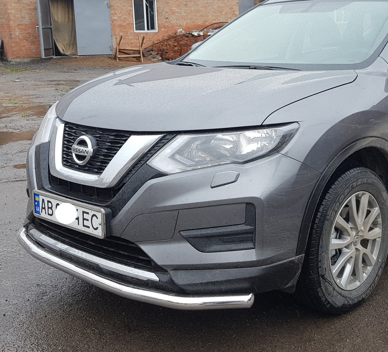 Кенгурник одинарний вус на Nissan Rogue (c 2013---), фото 1