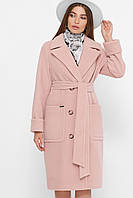 Красиве жіноче пальто з вовни, прямого силуету мерехтливої кольору, розмір від 42 до 54