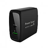 Мережевий зарядний пристрій WIWU PD-005PT PD+QC 60W Power Turbo Black (Type C + USB), фото 4