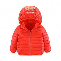 Детская демисезонная пуховая куртка Красная 2 года