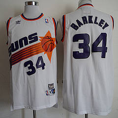 Біла баскетбольна майка Charles Barkley No34 Чарльз Барклі команда Phoenix Suns