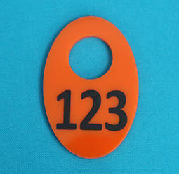 Овальний гардеробний номерок Помаранчевий