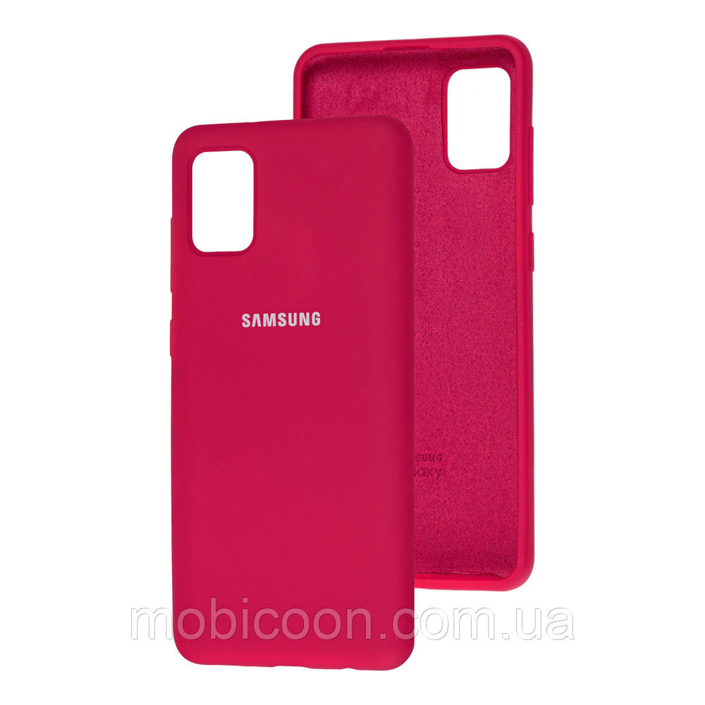 Чохол Silicone Case full для Samsung Galaxy A31 A315F Hot Pink (самсунг а31)