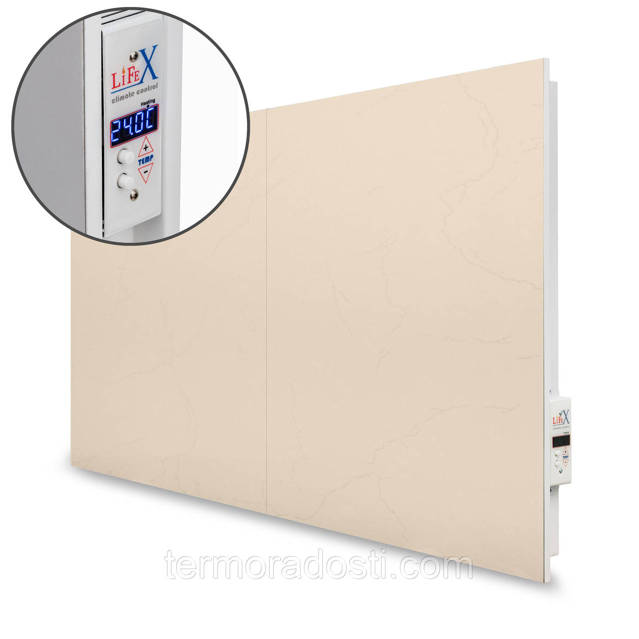 Био конвектор Lifex Bio Air 1400 Бежевый | БезТЭНовый керамический обогреватель с программатором