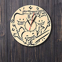 Дантист часы Стоматолог часы Часы настенные Часы для стоматолога Часы в клинику Круглые часы Часы с дерева