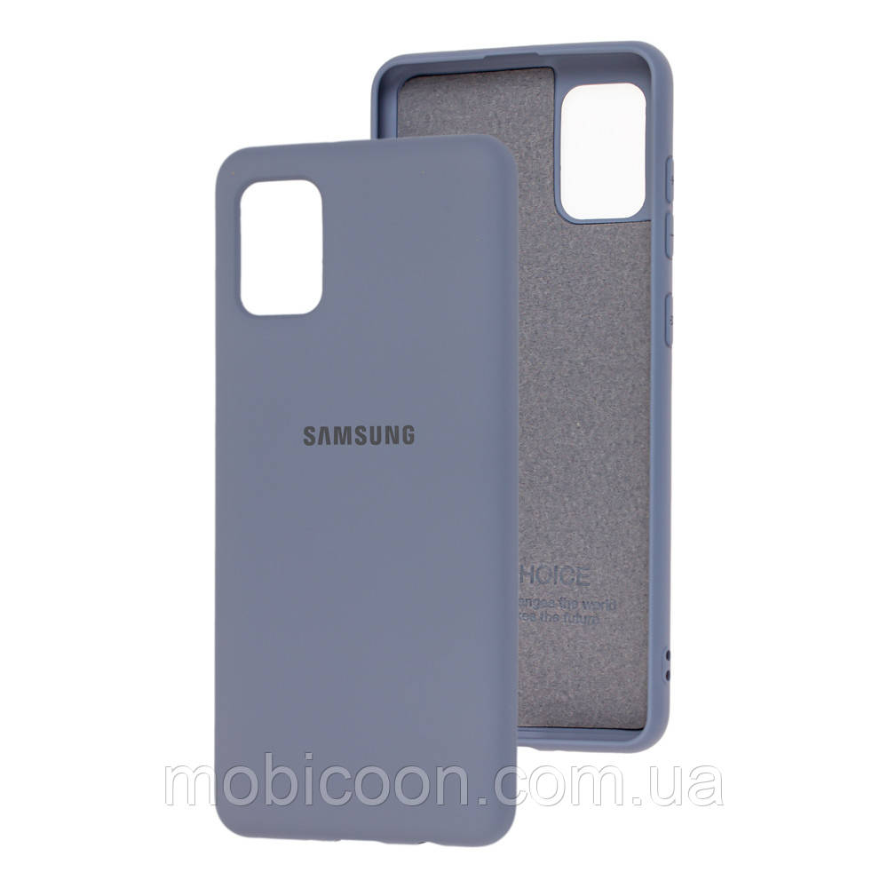 Чохол Silicone Case full для Samsung Galaxy A31 A315F Lavander grey (самсунг а31)
