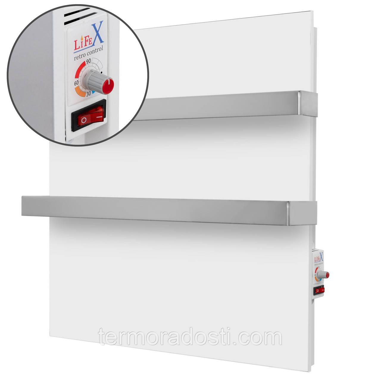 Керамический полотенцесушитель LifeX W.Towel Duo 400R Белый | с программатором