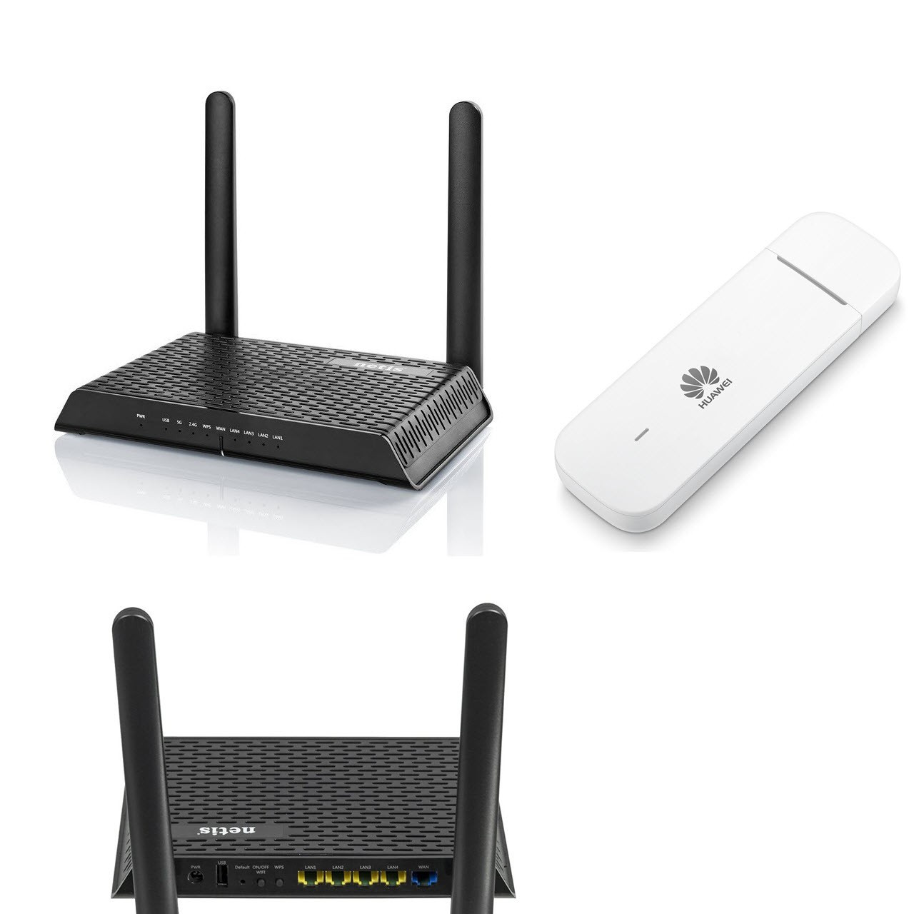 Комплект для інтернету 3G/4G роутер Netis N1 + модем Huawei E3372