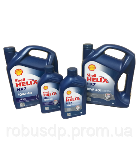 Напівcинтетична моторна олива  Shell Helix HX7 Diesel 10W-40