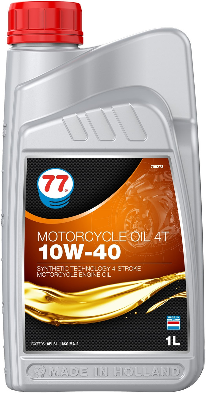 77 MOTORCYCLE OIL 4T 10W-40 (кан. 1л) синтетична олива