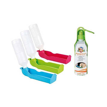 Пляшка дорожня для собак, колір асорті, пластик, 360мл *