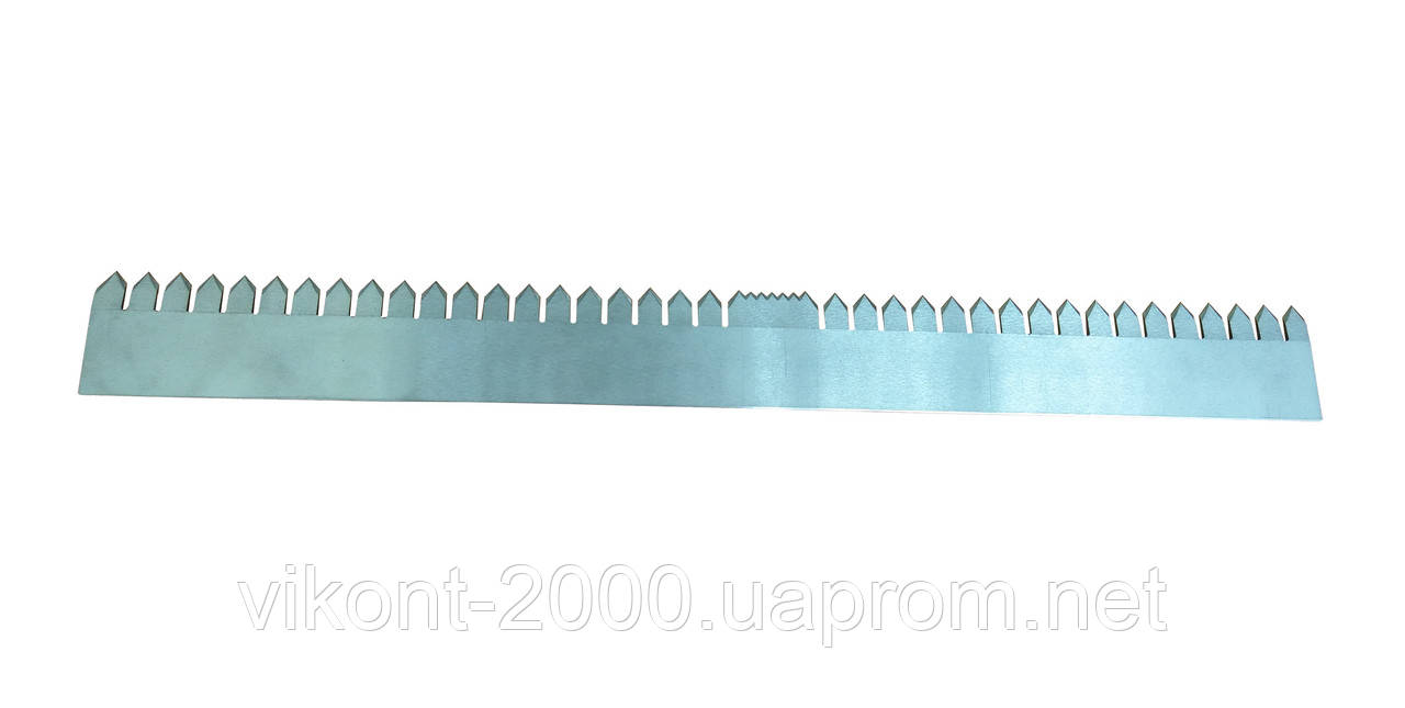 Нож перфорационный 442х45х2,0 мм. для производства мусорных пакетов - фото 1 - id-p1262518982