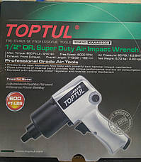 Пневмогайковерт для шиномонтажу 1/2" 814N/m 8000об/хв 2,6 кг KAAA1660B TOPTUL, фото 5
