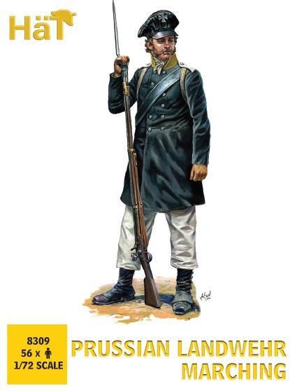 Prussian Landwehr Marching. 1/72 HAT 8309