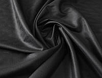 Останній відріз 0,99м Костюмна однотонна італійська натуральна вовняна тканина чорного кольору однотонна полірована G 269