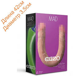Двосторонній фалоімітатор FLEX & FIX EGZO Ciberskin 42см на 3,5 см