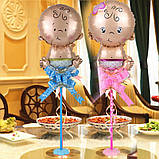 Фольгований куля круглий Фламінго на рожевому діаметр 45 см 18", фото 2