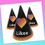 Набір святкових ковпачків Лайки Likee, ковпаки дитячі на голову 10 шт, фото 2