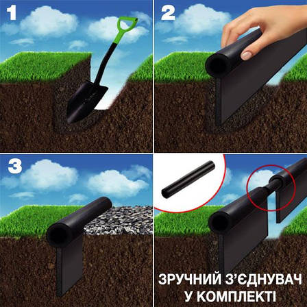 Стрічка бордюрна "Екобордюр ТИП 3" Стандарт 10м * 110мм коричнева, фото 2