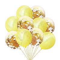 Набір куль жовтий з цукерками 10 шт Gemar Італія