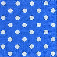 Серветки паперові двошарові дитячі Горох синій 15 шт