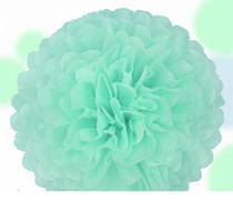 Помпон паперовий декоративний складаний салатовий діаметр 20 см