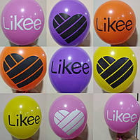 Набір повітряних кульок Лайк likee 30 см 12" ( комплект 3 шт)