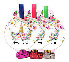 Язички гудки Єдиноріг в кольорах 6 штук