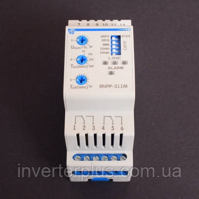 RNPP-311М/РНПП-311М. Реле напруги, перекосу і послідовності фаз.