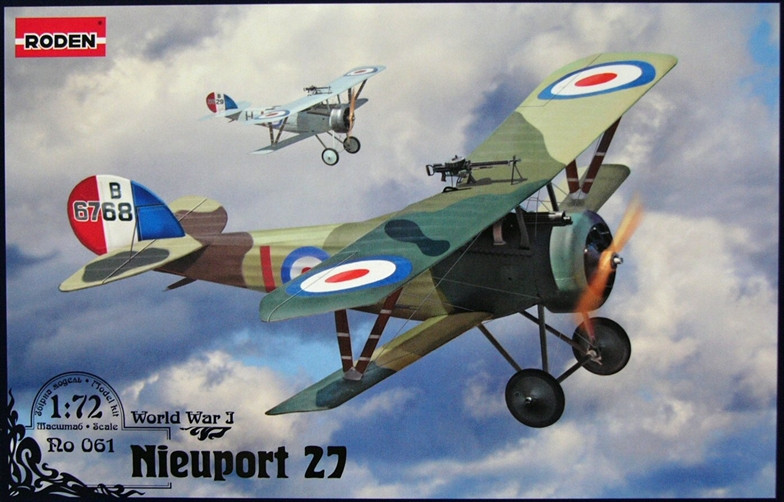 Пластикова модель 1/72 Roden 061 Французький винищувач Nieuport 27 (French WWI Fighter)