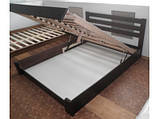 Двомісне дерев'яне ліжко з ортопедичними ламелями Селена 180х190 Щит, фото 10