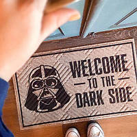 Придверний килимок для дому із принтом «Welcome to the dark side» на гумовій основі 75х45х0,4 см (KOV_20S013)