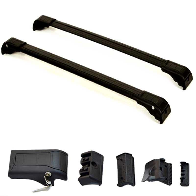 Багажник Volkswagen Passat 2015- чорний на інтегровані рейлінги Erkul