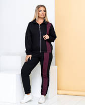 Спортивний костюм жіночий на змійці БАТАЛ, фото 3