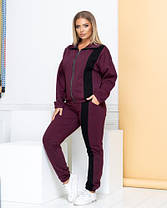 Спортивний костюм жіночий на змійці БАТАЛ, фото 2
