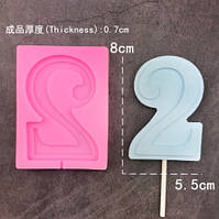 Молд силіконовий цифра 2 - розмір молдовського 9,5*7см