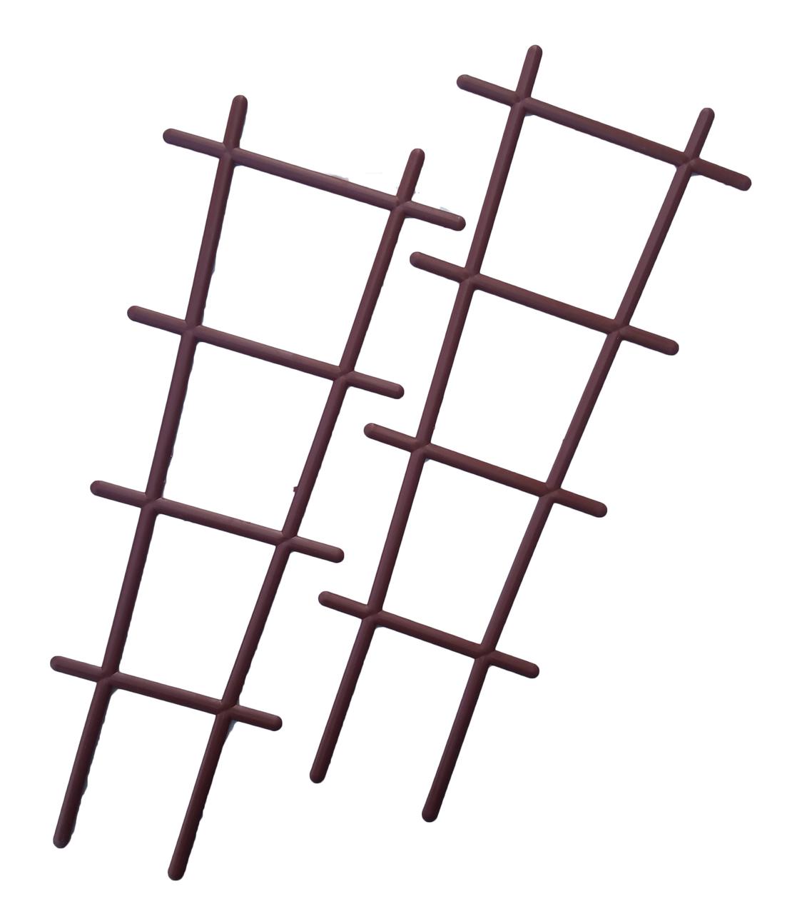 Опора для квітів мала пластикова h=38 см коричнева (Юніпласт), фото 1