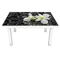 Наклейка 3Д виниловая на стол Zatarga «Мокрые орхидеи» 600х1200 мм для домов, квартир, столов, кофейн,